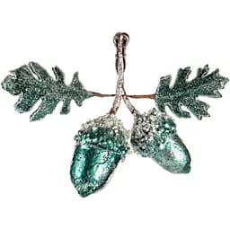 Ялинкова прикраса Lefard Жолудь 19х13 см бірюзова (66-168)