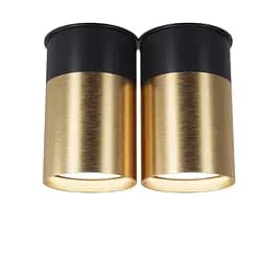 Точковий спот BP Black/White Gold двійний, PikArt арт. 25595 Золотий/чорний 2