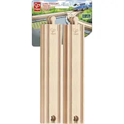 Набор для железной дороги Hape длинные прямые рельсы 4 шт. (E3779)