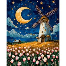Картина за номерами Santi Чарівний млин, 40x50см, LED підсвітка (956664)