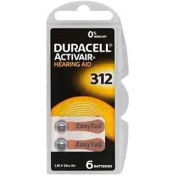 Батарейка Duracell Activair 312 BL 6 шт (для слухових апаратів) (3969)