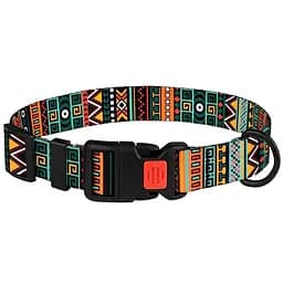 Нашийник для собак BronzeDog Urban застібка пластикова етнічний ментол L