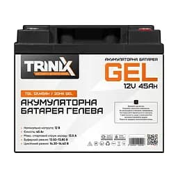 Акумуляторна батарея гелева 12В 45А*год Trinix TGL12V45Ah/20Hr GEL (44-00020) - мініатюра 2