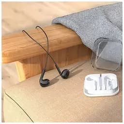 Навушники з мікрофоном Borofone BM30 Max Acoustic wire control earphones для Type-C with mic TWS Black - мініатюра 2