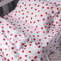 Підковдра MirSon Фланель 015 Love 110х140 см Червоно-біла (2200009652745) - мініатюра 4