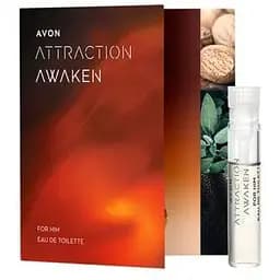 Листівка з пробним зразком туалетна вода Avon Attraction Awaken для Нього 0.6 мл