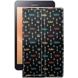 Чехол StatusCASE из экокожи для планшета Samsung Galaxy Tab A8.0 2017 (T385) Фэшн черный