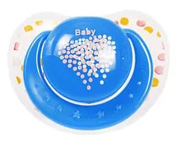 Пустышка силиконовая Курносики, ортодонтическая, с колпачком, 6-12+ мес., синий (7116 син)