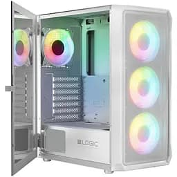 Корпус LogicConcept PORTOS MESH+GLASS ARGB fans 4x120 мм WHITE без БЖ ATX (AT-PORTOS-20-0000000-0002) - мініатюра 5
