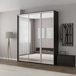 Шафа-купе Idea серія 7 210 x 60 x 210 см Венге темний Дзеркало