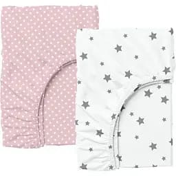 Набір простирадл на резинці Cosas DOTSS & STARS 180х200х20 см (Set_DropRose_StarGrey_180x200_2)