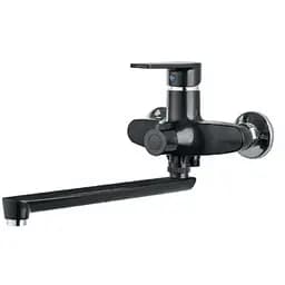 Смеситель для ванны с лейкой Plamix Oscar-006 Euro SET Black MX1896 Черный