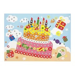 Дитяча мозаїка за номерами "Святковий торт" Bambi 13-126-20, 5 кольорів