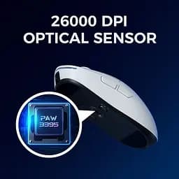 Ігрова бездротова миша MCHOSE A5 v2 Ultra / Сенсор PAW3395 / Три режими підключення / 26 000 DPI / White - мініатюра 5