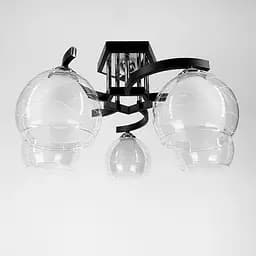 Стельова люстра в чорному корпусі на 5 подвійних плафонів Line.F 51098/5