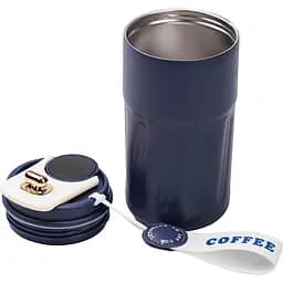 Термочашка Coffee 500 мл з датчиком температури, синій Yiwu HP-14-10BL - мініатюра 5