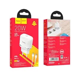 Адаптер мережевий HOCO Type-C to Type-C Cable Victorious single port charger set N24 |1Type-C, 20W/3A, PD/QC| - мініатюра 2