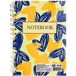 Блокнот А6 "Патріотичний" АП-1903-4, 40 аркушів, пружина збоку