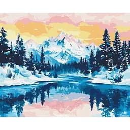 Картина за номерами на підрамнику Brushme Срібні вершини