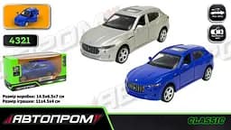 
Машина металева Maserati Levante SUV 1:43 АВТОПРОМ двері 4321 - мініатюра 2