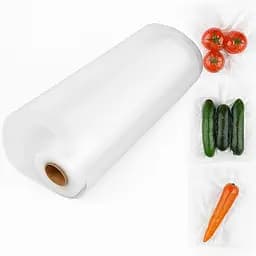 Вакуумні пакети для вакуумного пакувальника харчових продуктів, рулон 25 х 500 см Прозорий 87991