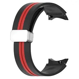 Ремінець для Samsung Galaxy Watch 4 Classic 46mm - чорно-червоний ширина кріплення 20мм силікон Watchbands Cls-line (W16-3WB88151991) - мініатюра 2