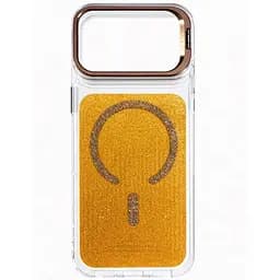 Чохол Epik TPU+PC Jewel Sparkle with MagSafe для Apple iPhone 17 Pro (6.3) Sunny Gold