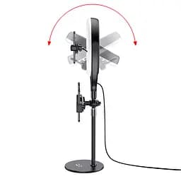 Тримач із кільцевим освітленням Hoco LV01 Rouge desktop fill light live broadcast stand - мініатюра 4