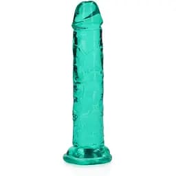 Фаллоимитатор RealRock Crystal Clear Realistic Dildo 6'' 14.5 см зеленый