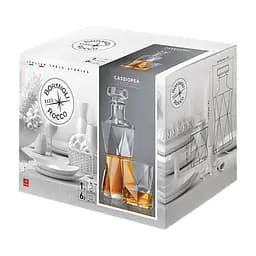 Набір для віскі Bormioli Rocco Cassiopea, 7 предметів, прозоре скло (234525S01021990)