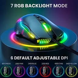 Миша провідна ONIKUMA Gaming CW905 чорна - мініатюра 6