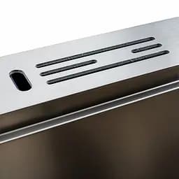 Кухонна мийка 60x50 нержавійка Platinum Handmade з підставкою для ножів, Нержавіюча сталь - мініатюра 7