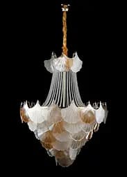 Люстра кришталева Splendid Ray LMD29070/14 (GD)(A+B), 14 ламп, золото, сучасний стиль, регульована висота 120-200 см