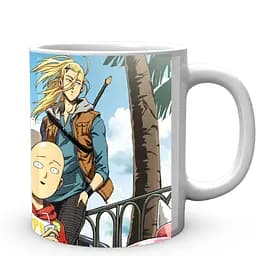 Кружка GeekLand Ванпанчмен One Punch Man Сайтама, Бласт, Световой Флеш, Тацумаки OPM 02.13 330 мл белая