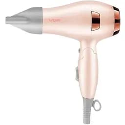 Фен для сушки волос VGR V-432 Сетевой дорожный фен складная ручка 2 режима работы и ионизация Розовый 1000 Вт