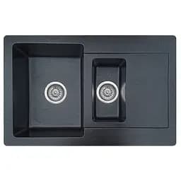 Мийка кухонна Valetti 34N гранітна 785x495 мм чорна