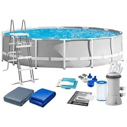 Бассейн каркасный Intex 26726 круглый 457x122 см 16805 л с лестницей и насосом-фильтром