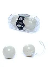 Вагинальные шарики Boss Series Duo Balls, 21 см, белый