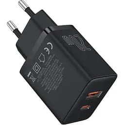 Зарядное устройство для Baseus Cube Fast Charger C+U 20 W EU Cluster P10111403113-00 Черный