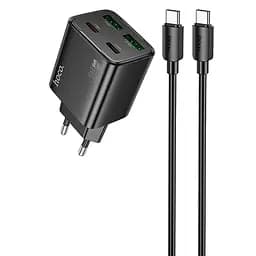 СЗУ Hoco N55 Fundador PD20W four-port (2USB-A/2C) + кабель Type-C to Type-C