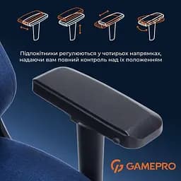 Ігрове крісло GamePro FGC750DB Fabric Dark Blue (FGC750DB) - мініатюра 8
