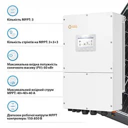 Solis Гібридний інвертор трифазний S6 30кВт, 3xMPPT, DC, для HV Batteries - мініатюра 4