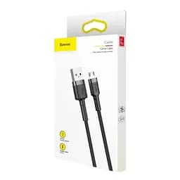 Кабель Baseus cafule Cable USB to Micro 2A 3 м Сірий + Чорний - мініатюра 2