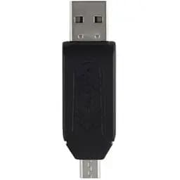 Кардрідер USB STLab U-375, чорний, microUSB / USB 2.0 - microSD / SD