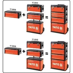 Ящик-секція для інструментів Yato до валізи YT-09101 39х21.5х6 см (YT-09107) - мініатюра 4