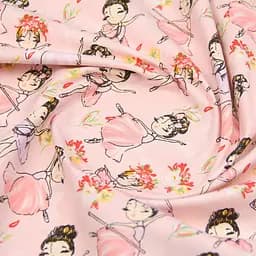 Дитяча постільна білизна в ліжечко BALLERINA CS3, рожевий (BallerinasFlowersRose_DotsGreyRose110x160_140) - мініатюра 8