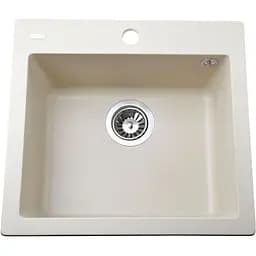 Гранітна мийка Globus Lux Aosta слонова кiстка 490x455мм