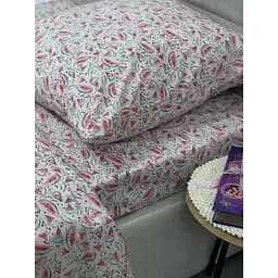 Комплект постільної білизни Ecotton Поплін Кавуни полуторний 210х147 см рожевий (22814)