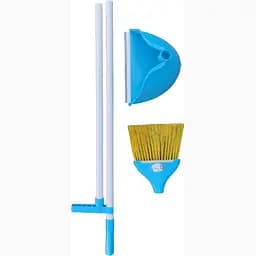 Совок для прибирання Zambak Plastik та щітка з довгими ручками блакитний (ZP-128b) - мініатюра 4