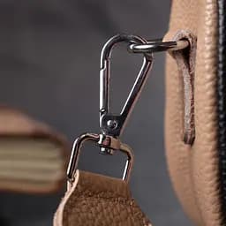 Напівкругла сумка крос-боді для жінок з натуральної шкіри Vintage 22392 бежева - мініатюра 9